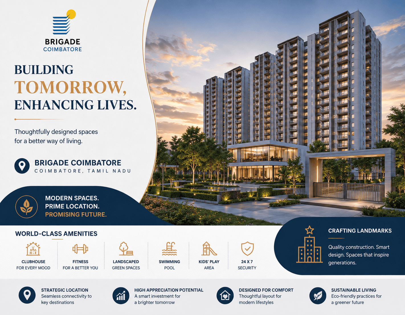 Brigade Coimbatore - Upcoming Luxury Apartments in City Center